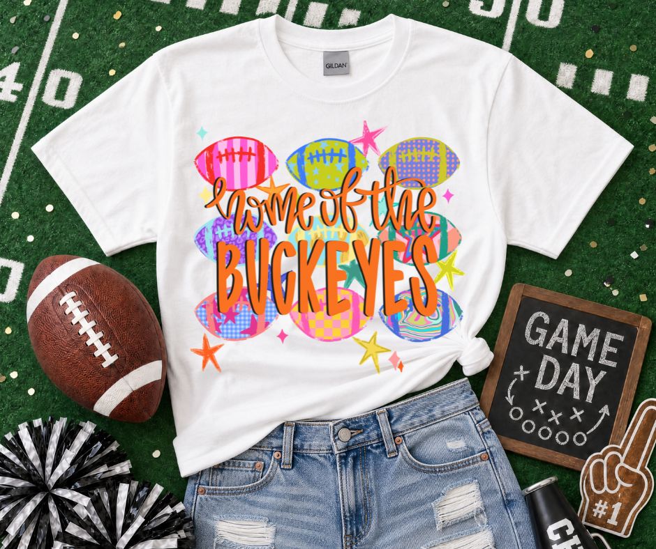 Buckeyes - Orange/Black (Football Whimsy Mascot) - DTF