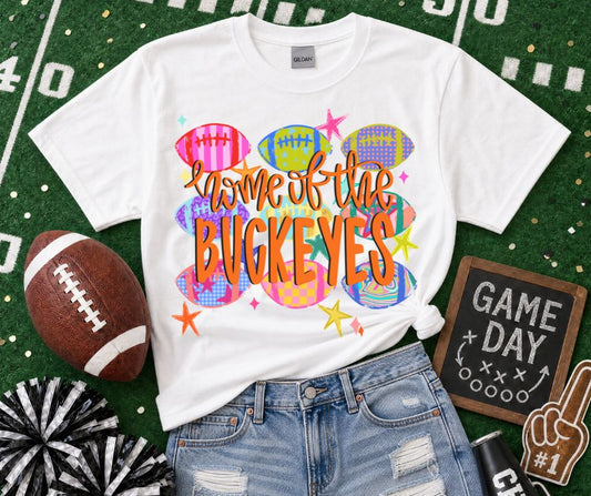 Buckeyes - Orange/Black (Football Whimsy Mascot) - DTF