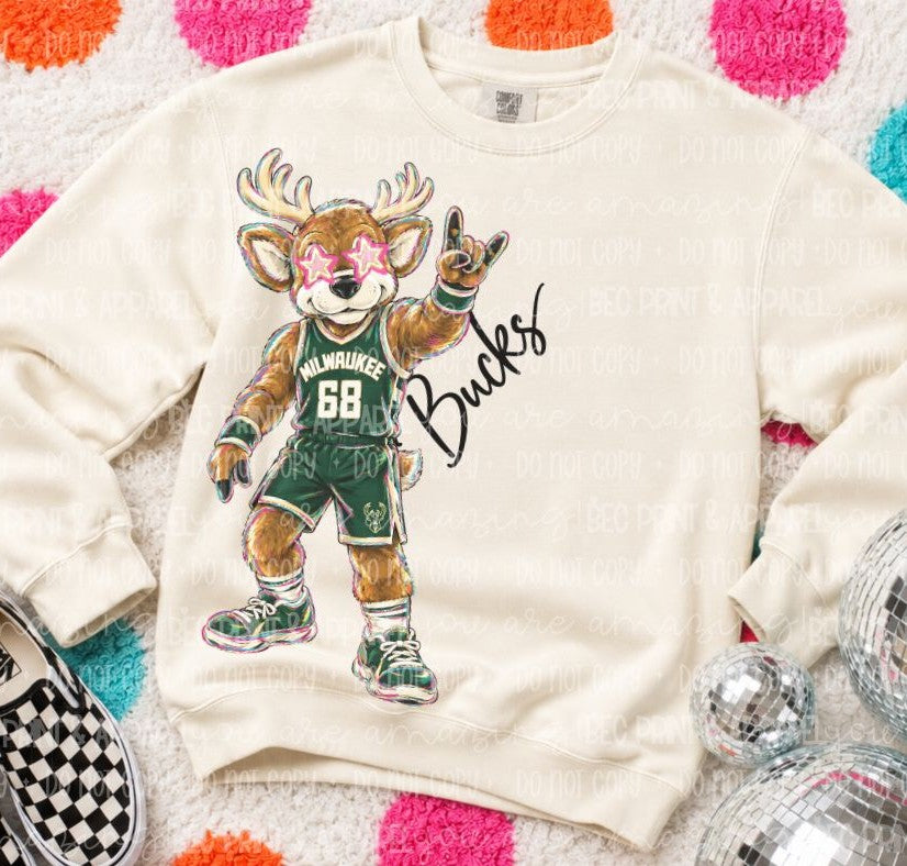 Bucks (Rockin NBA Mascot) - DTF