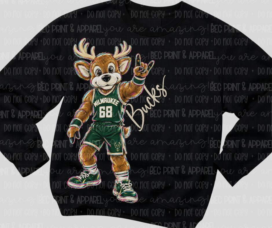 Bucks (Rockin NBA Mascot) - DTF