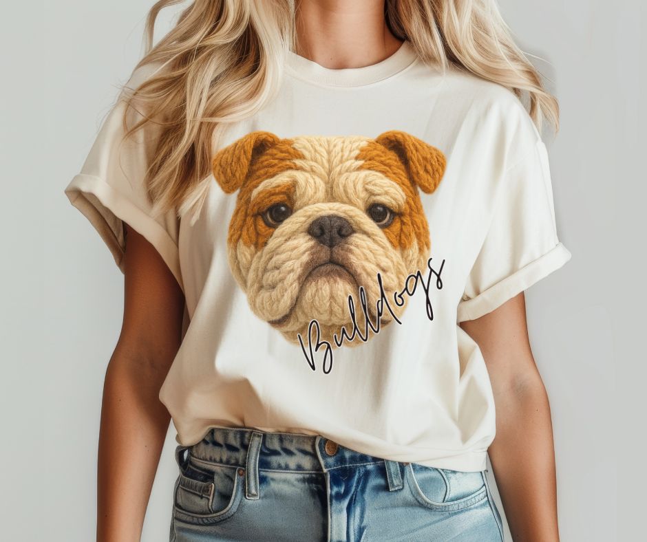 Bulldogs (Faux Yarn Mascot) - DTF
