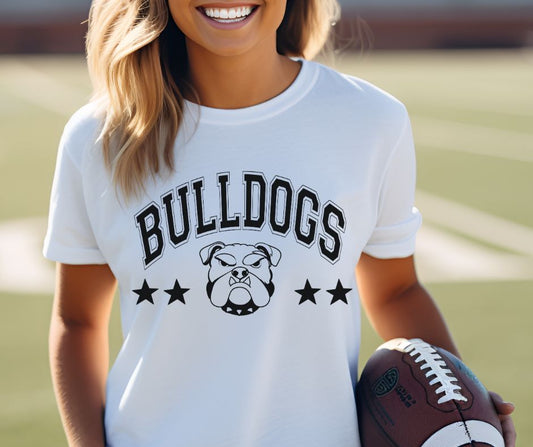 Bulldogs - Black (Stars & Tradition Mascots) - DTF