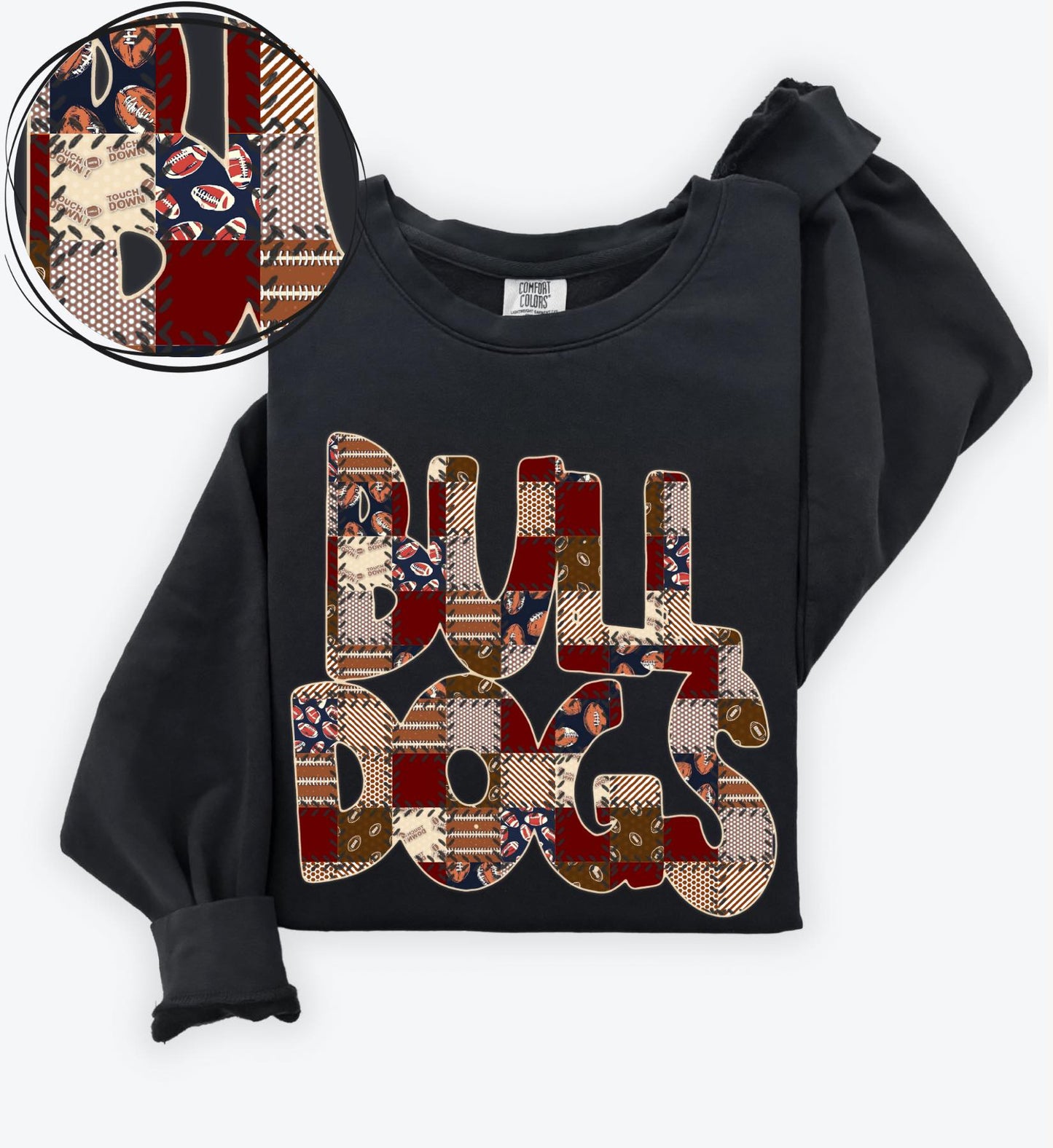 Bulldogs (Quilted Patchwork Football Teams) - DTF