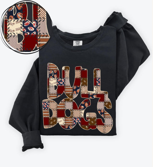 Bulldogs (Quilted Patchwork Football Teams) - DTF