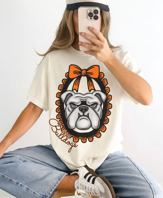 Bulldogs - Orange (Framed Mascot) - DTF