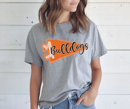 Bulldogs - Orange/Black (Pennant Party Mascots) - DTF