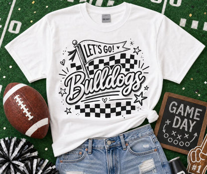 Bulldogs (Lets Go Doodle Check Mascot) - DTF