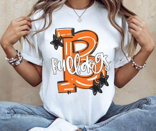 Bulldogs - Orange/Black (Hype Squad Mascots) - DTF