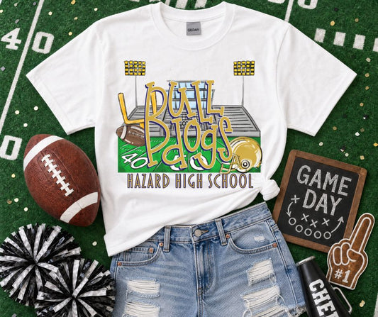 Bulldogs Hazard HS - Vegas Gold/Navy (Stadium Blitz Mascot) - DTF