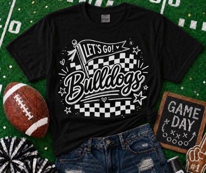 Bulldogs (Lets Go Doodle Check Mascot) - DTF