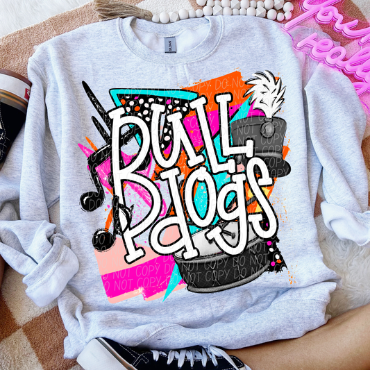 Bulldogs (Bright Retro Band Mascot) - DTF
