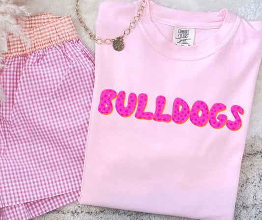 Bulldogs (Pink Bubble Stars Mascot) - DTF