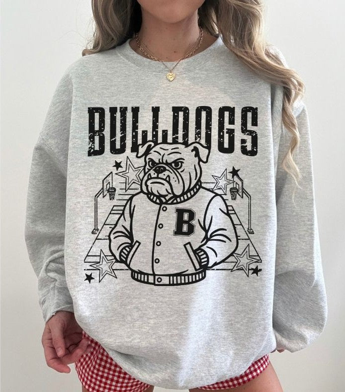 Bulldogs (Basketball Letterman Mascot) - DTF