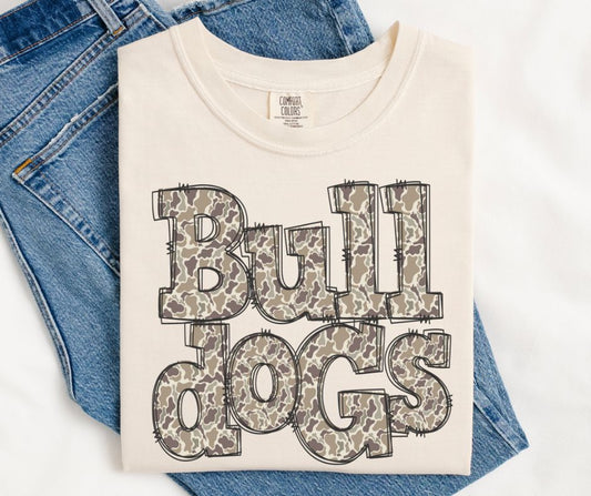 Bulldogs (Camo Doodle Mascot) - DTF