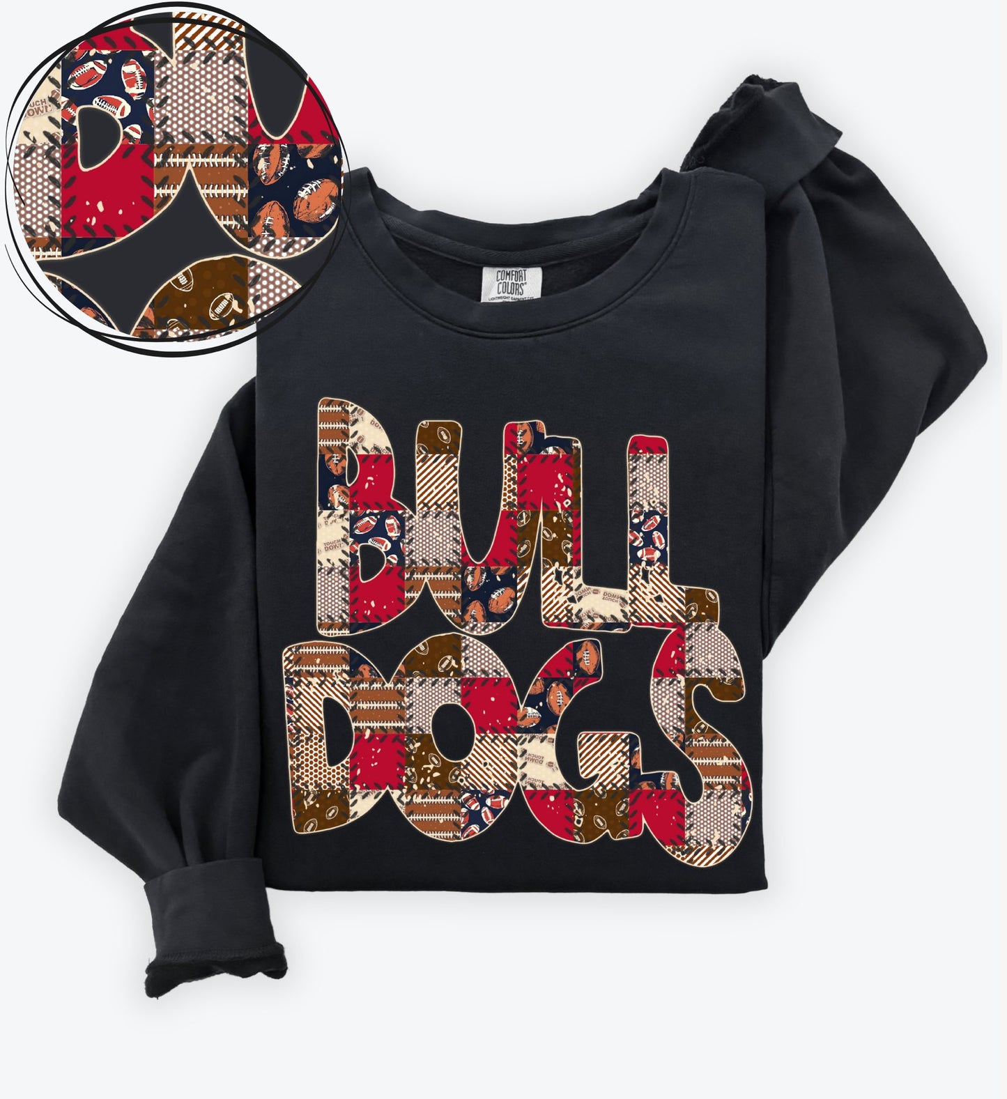 Bulldogs (Quilted Patchwork Football Teams) - DTF