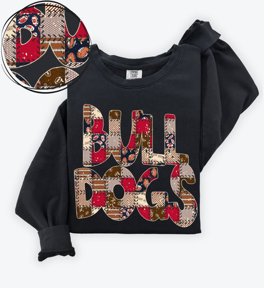 Bulldogs (Quilted Patchwork Football Teams) - DTF