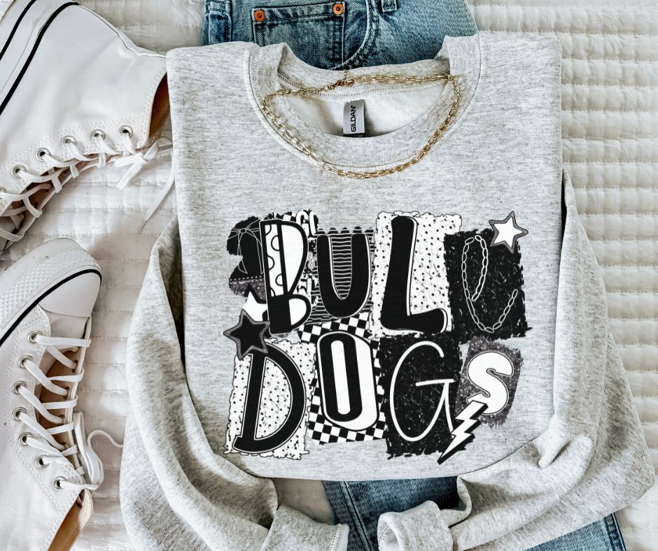 Bulldogs (BW Collage Mascot) - DTF