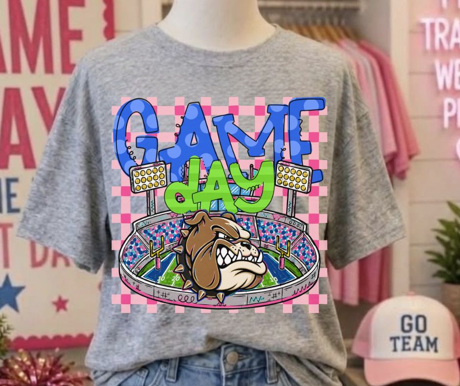 Bulldogs (Game Day Stadium Plaid Mascot) - DTF