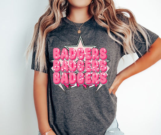 Badgers (stacked) - Preppy Mascots - DTF