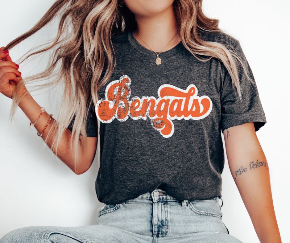 Bengals (retro shadow orange/white) - DTF