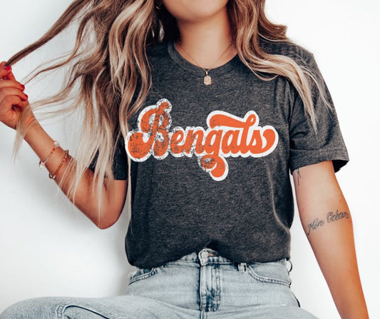 Bengals (retro shadow orange/white) - DTF