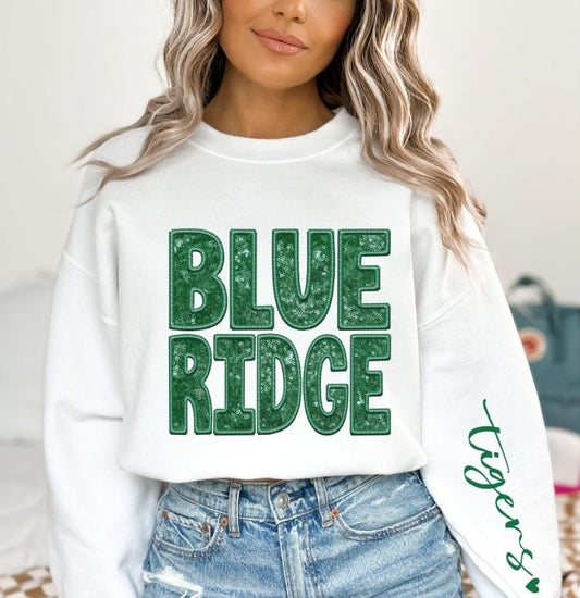 Blue Ridge Tigers (Sequins/Embroidery look) - DTF