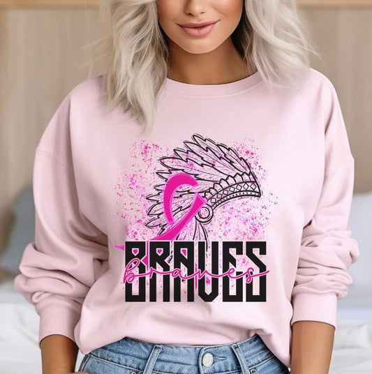 Braves Mascot (breast cancer) - DTF