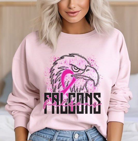 Falcons Mascot (breast cancer) - DTF