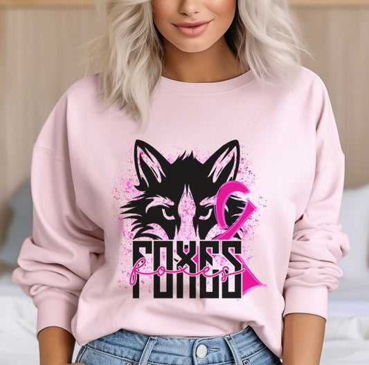 Foxes Mascot (breast cancer) - DTF