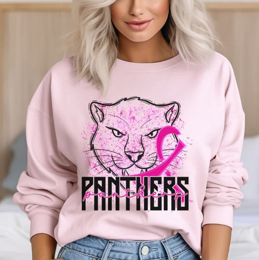 Panthers Mascot (breast cancer) - DTF