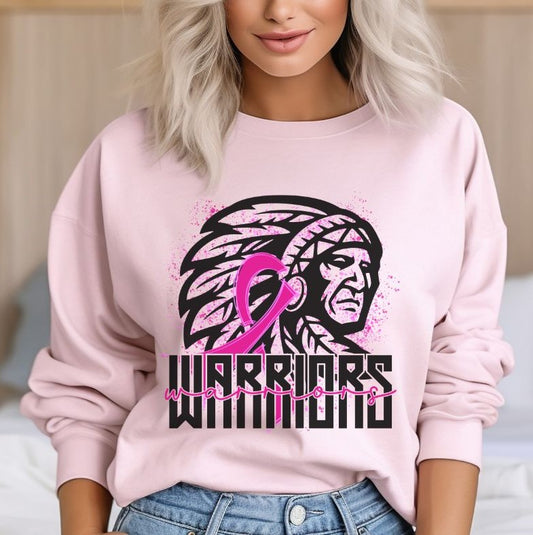 Warriors Mascot (breast cancer) - DTF