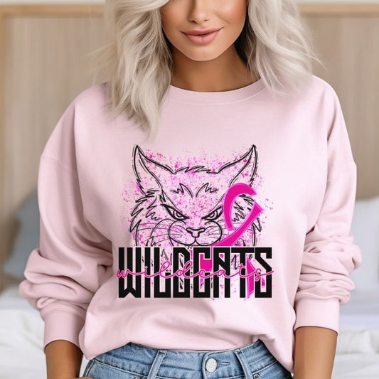 Wildcats Mascot (breast cancer) - DTF