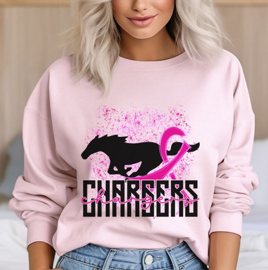 Chargers Mascot (breast cancer) - DTF