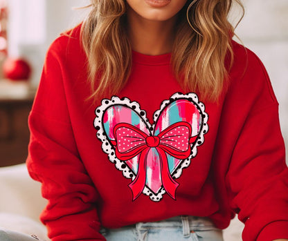 Brushstroke Heart (Coquette Bow) - DTF