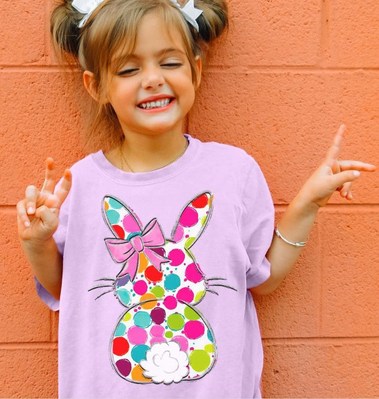 Bunny (Bright Polka Dots) - DTF