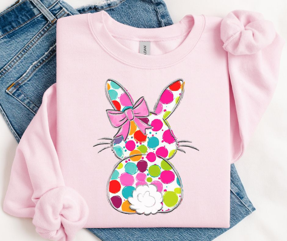 Bunny (Bright Polka Dots) - DTF