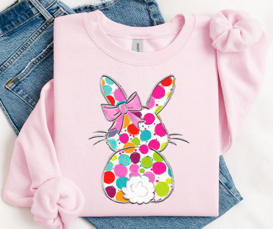 Bunny (Bright Polka Dots) - DTF