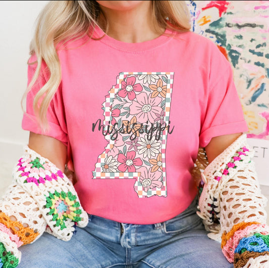 Mississippi (checkered floral) - DTF