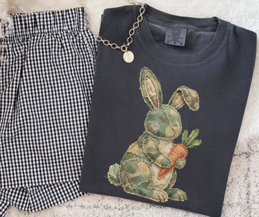 Camo Patchwork Bunny Rabbit - DTF