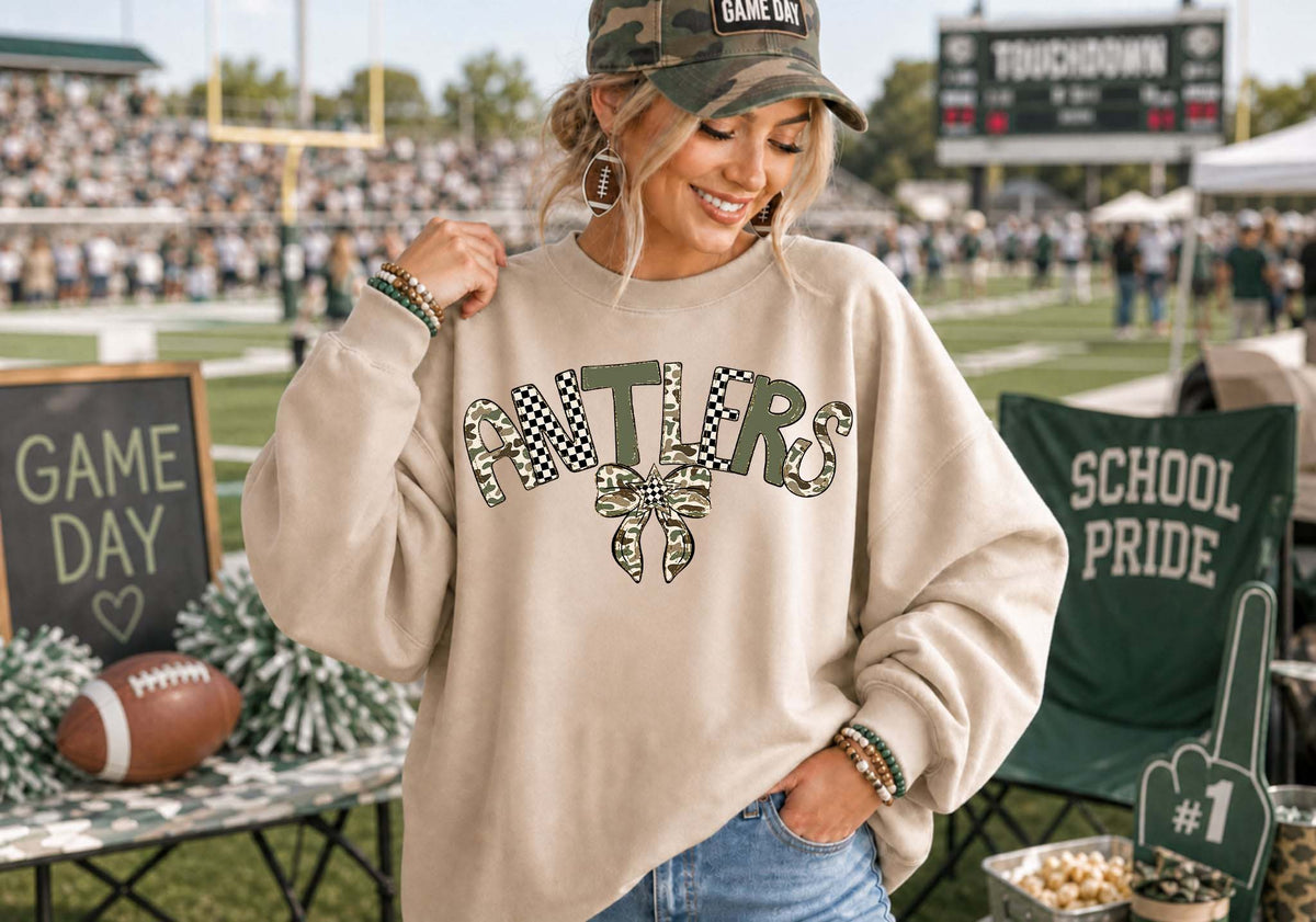 Antlers (Camo Check Mascot) - DTF