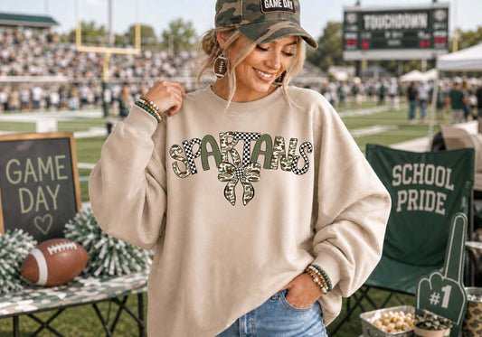 Spartans (Camo Check Mascot) - DTF