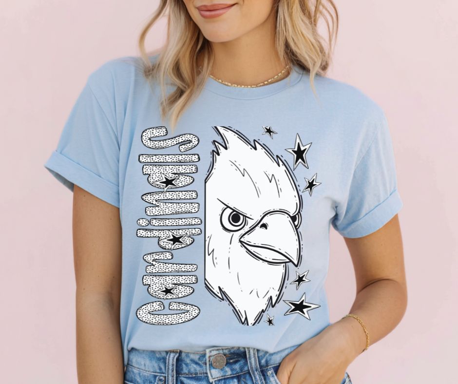 Cardinals (Black/White Dotties Mascot) - DTF