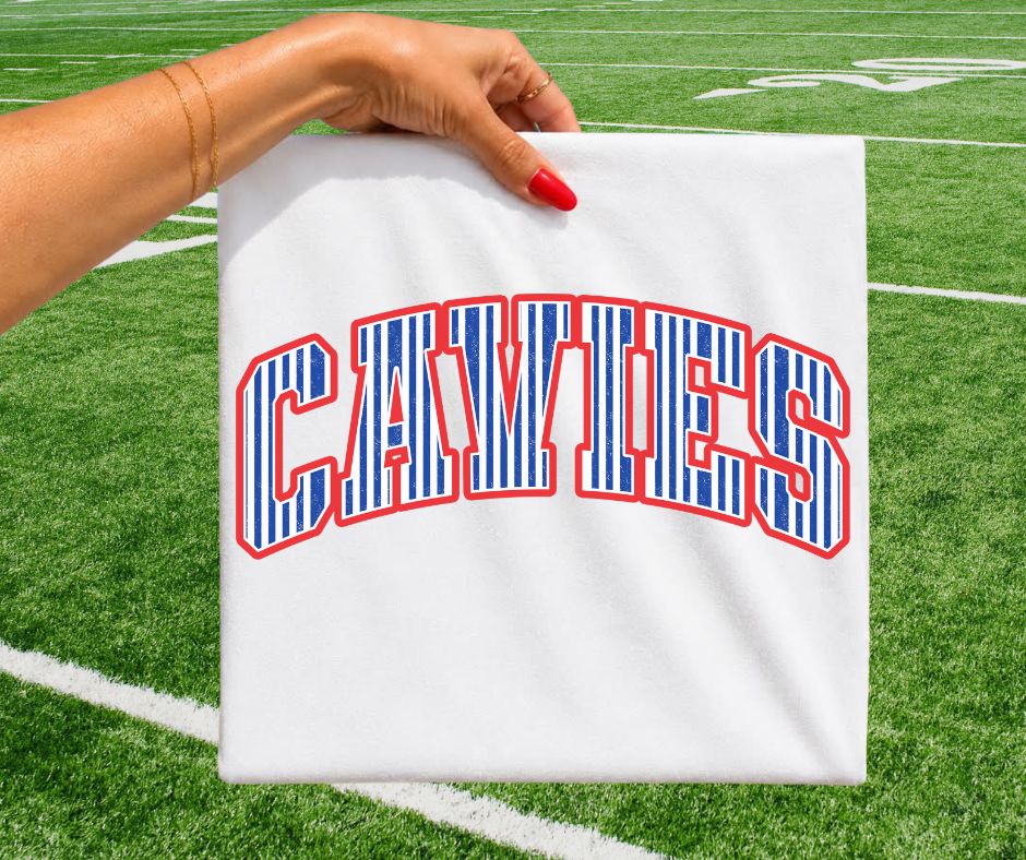 Cavies - Royal Blue/Red/White (Varsity Stripes Mascot) - DTF