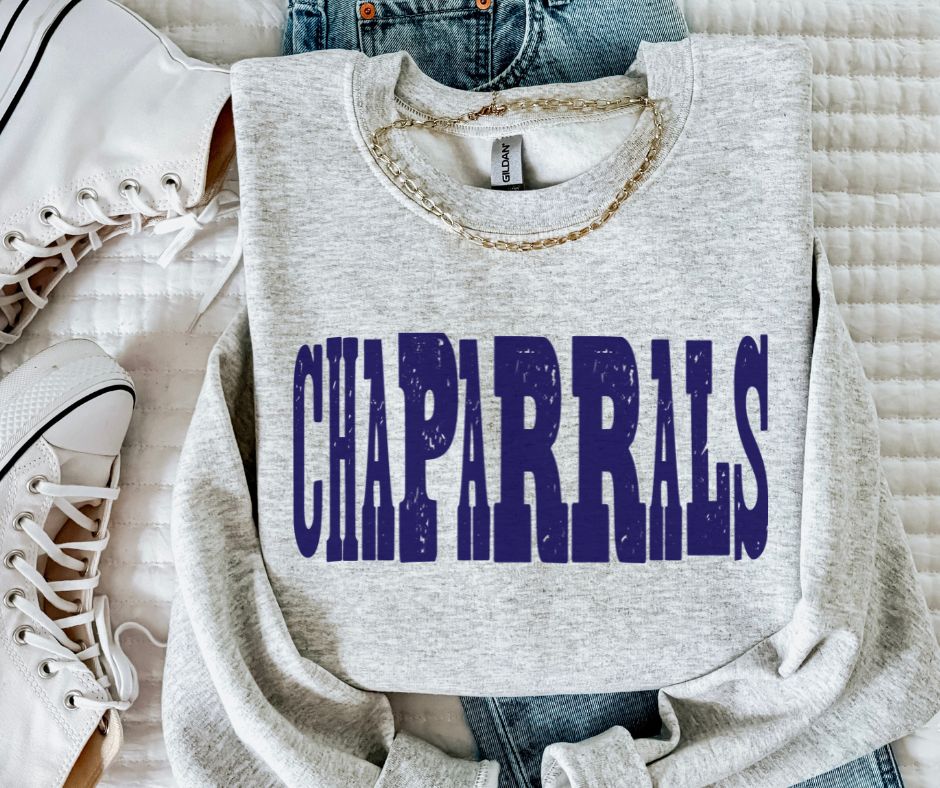 Chaparrals - Navy (Mixed Up Mascot) - DTF