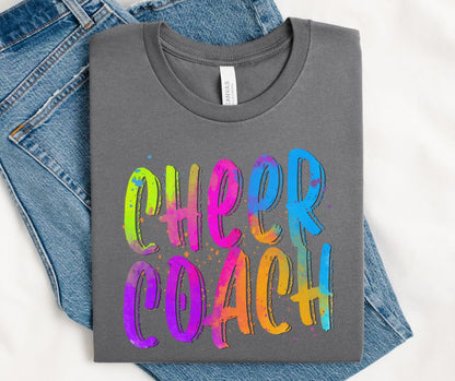 Cheer Coach (Bright Colored Graffiti Style Words) - DTF