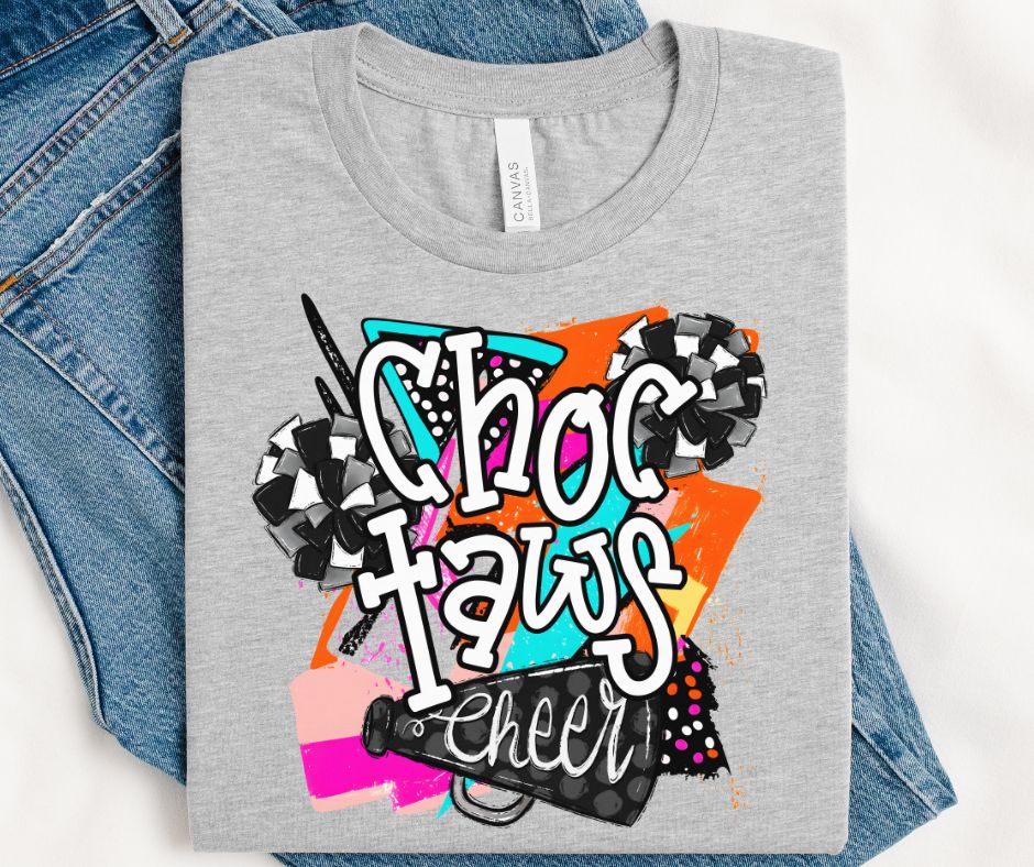 Choctaws (Bright Retro Cheer Mascot) - DTF – BEC Print & Apparel