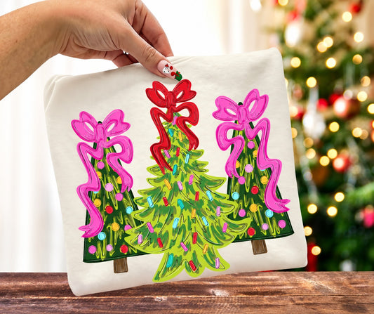 Festive Christmas Tree Trio - DTF