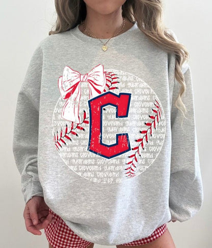 Guardians (Baseball Bow Typography) - DTF