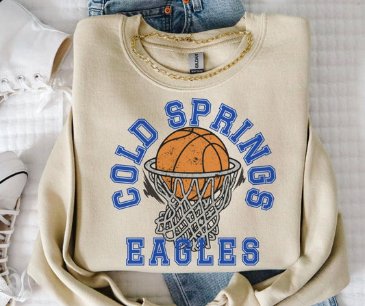 Eagles - Cold Springs (Basketball Grunge Mascot) - DTF