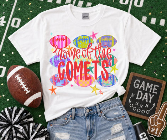 Comets - Red/White (Football Whimsy Mascot) - DTF